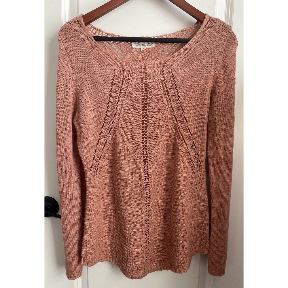 Pink Rose Knit Sweater